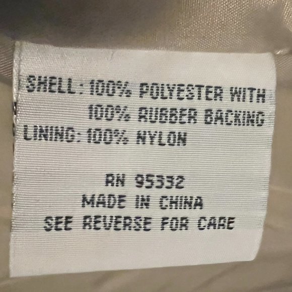 Vintage British Mist Trench Coat Shimmering Champagne Rain Size 12 Petite - Picture 13 of 16